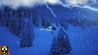 Winter Thunderstorm Sounds: Lightning & Thunder, Howling Wind & Snow Rain for Sleep, Study, Insomnia