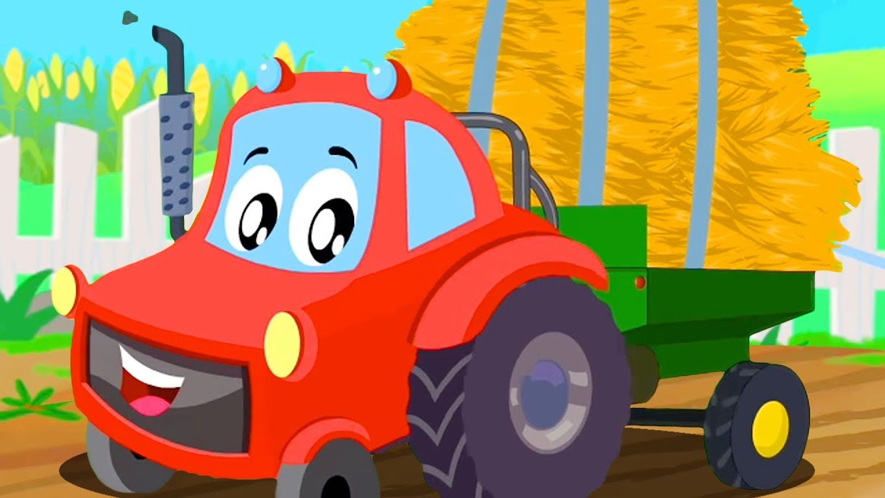 Tractor Song Little Red Car Cartoons By Kids Channel Youtube