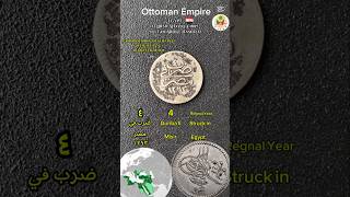 Ottoman Empire Egypt 1 Qirsh AH 1293/4 AC 1897 Sultan Abdul Hamid II Silver Coin #ottoman #silver