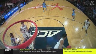 Virginia Cavaliers Highlights vs. North Carolina Tar Heels