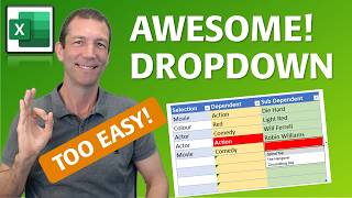 THE Easiest Multi Level Drop Down List ( easy Double XLOOKUP technique )