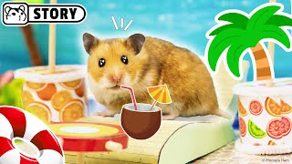 Hamster in the Water Park on the Sea 💦 Homura Ham