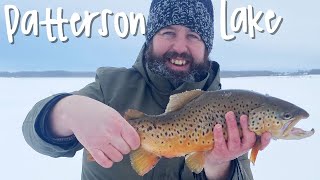 Brown Trout Ice Fishing at Patterson Lake, MB 2025