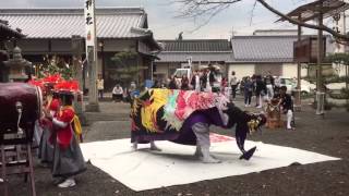 粟屋獅子舞 平成27年 御神事後のこんぴらさん