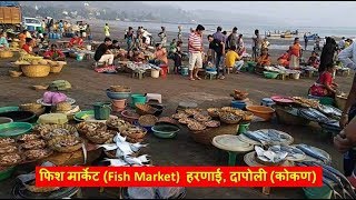 फिश मार्केट (Fish Market)  हरणाई,  दापोली (कोकण)