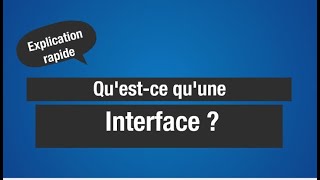 QU'EST-CE QU'UNE INTERFACE ? Mon Prof d'Info