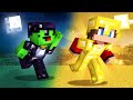 SUN ARMOR Speedrunner vs MOON ARMOR Hunter : JJ vs Mikey in Minecraft Maizen!