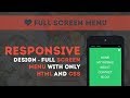 Full Screen Menu With an awesome Effects only using html and css