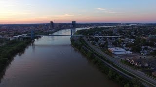 Maumee River in Toledo, Ohio - Aerial Video