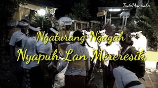 Ngayah Nyapuh lan Mereresik stt Br Kloncing ring Pura Luhur Batukau