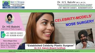 Rhinoplasty in India | Celebrities \u0026 Models | Cost of Nose Surgery in Chandigarh, Punjab - Dr Bakshi