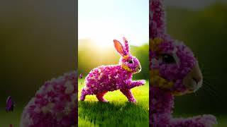 Rabbit Blends Flowers ( AI creation 17 )