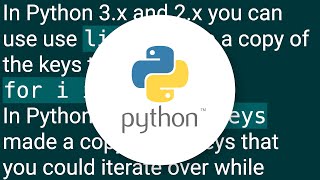 How to avoid "RuntimeError: dictionary changed size during iteration" error?