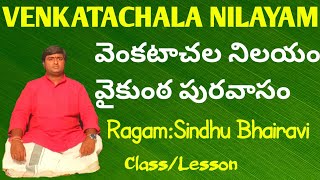 Venkatachala Nilayam|వెంకటాచల నిలయం|(Class/Lesson)Sindhubhairavi