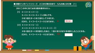 算数いますぐ知りたい！　小学3年生　かけ算の決まり・九九の表とかけ算　【小学生 ワンポイントシリーズ（1）】