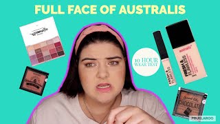 Full Face of Australis Cosmetics | Fresh and Flawless Foundation Wear Test | pruelaroo