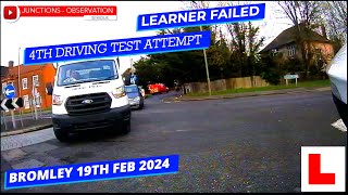 LEARNER FAILED 4TH TEST @BROMLEY || EP19 - 19 FEB 2024 13:35 #DRIVINGTESTVIDEO #OJKENNY #BROMLEYDTC