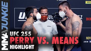 Mike Perry vs. Tim Means staredown | UFC 255 faceoff