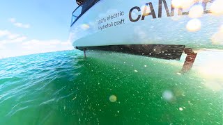 Flying the Candela C-8 Electric Boat around Miami's Biscayne Bay