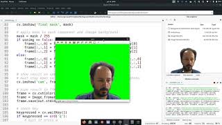 Fake Chroma Key using Python and OpenCV