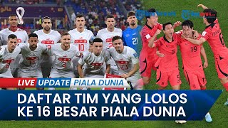 Daftar Tim Lolos ke 16 Besar Piala Dunia 2022 Qatar, Belanda Juara Grup A & Korsel Runner-up Grup H
