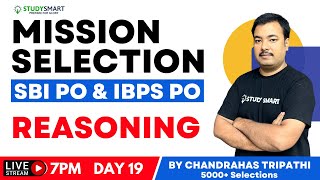 SBI PO & IBPS PO 2022 Reasoning Practice Class | Study Smart | DAY 19