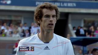 Andy Murray vs. Novak Djokovic 2012 Final 54-shot rally!