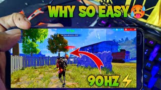 90Hz Refresh Rate | Why it's So Easy Free Fire Solo Gameplay!