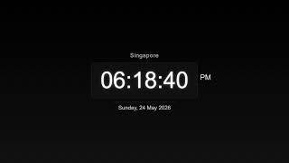 🔴 LIVE | Clock / Current Time in Singapore / RealTime Clock / What Time Is It Now?