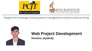 Web Project Development Task | 08 | Java Institute | Ransana Jayakody
