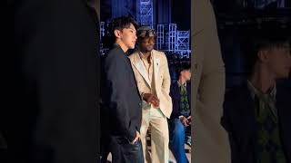 Hoshi with USHER at Parish Fashion Week #seventeen #kpop #hoshi #parisfashionweek #usher