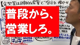 金型業は日常的な営業で受注を増やせ！