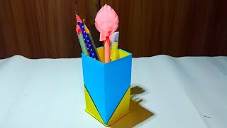 How to make pen holder and phone holder from Waste Paper Easily/Best outof waste/Beautiful organizer