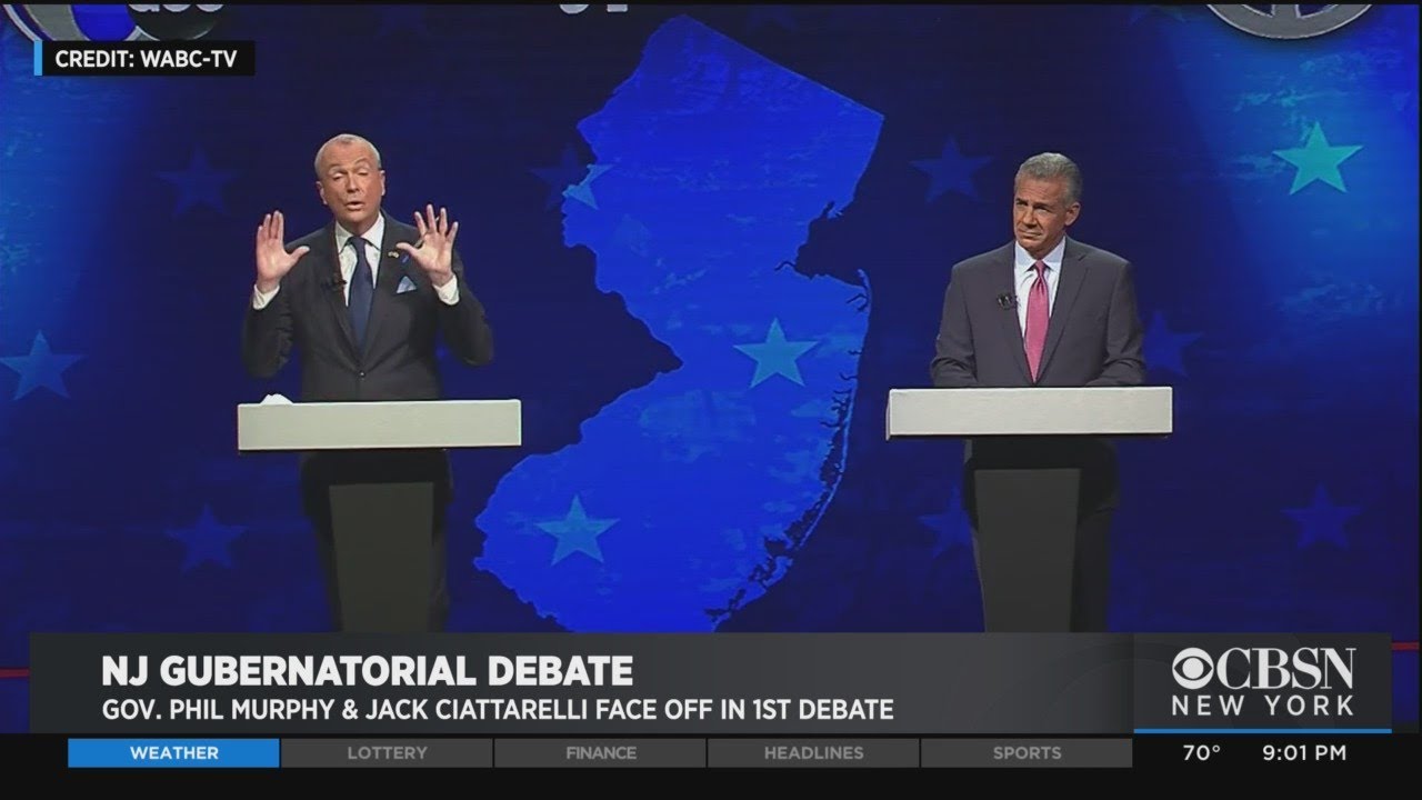 Gov. Phil Murphy, Jack Ciattarelli Face Off In 1st Debate - YouTube