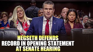 Trump's Pentagon nominee Hegseth defends record in opening statement at Senate hearing |USA