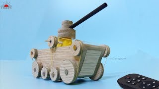 How to make Remote Control Tank | DIY Electric Car