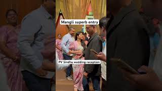 Singer Mangli superb entry at the PV sindhu wedding reception #mangli #pvsindhu #wedding