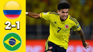Brazil x Colombia 2-1 LUIS DIAZ SCORE 2 | Highlights