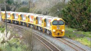 New KiwiRail DL Locomotives Delivery Run - Drury