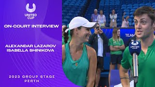 Shinikoca/Lazarov On-Court Interview | United Cup 2023 Group A