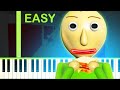 Basics In Behaviour | BALDI'S BASICS - EASY Piano Tutorial