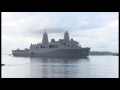 US Naval Ship USS Somerset arrives at the Port of Trincomalee