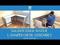 Sauder Edge Water L-Shaped Desk Assembly (Model 426500, 431582) (L-Shaped Home Office Desk Drawers)