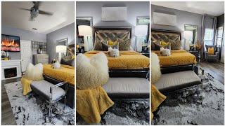 Fall | Autumn Master Bedroom Tour | Mustard Yellow Decor