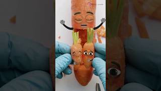 Carrot C-Section - SIAMESE TWINS ALMOST DIED😢❤️ #fruitsurgery #cute #foodsurgery