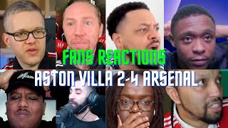 Fan Reactions to Aston Villa 2-4 Arsenal | Fans Reactions