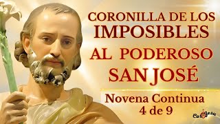 🔴🌿CORONILLA DE LOS IMPOSIBLES AL PODEROSO SAN JOSÉ 🌿❤️NOVENA CONTINUA 4 DE 9