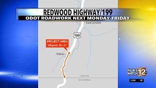 ODOT issues advisory for Redwood Highway drivers near O'Brien next week