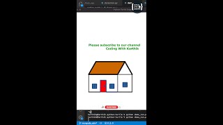 🤩 Very easy to Draw House using Python Turtle Graphics | Python Turtle Graphics 6 #CodingWithKarthik