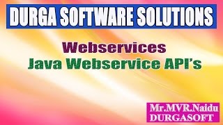 Webservices-Java Webservice API's